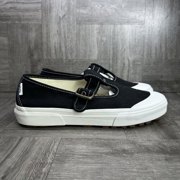 Vans Mary Jane Women's size 10 Black White Causal Shoes - Picture 1 of 8